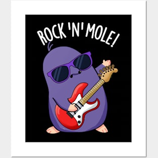 Rock N Mole Funny Animal Pun Posters and Art